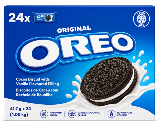 OREO Original Chocolate Sandwich Cookies with Vanilla Creme Filling, 24 Individually Wrapped Snack Packs