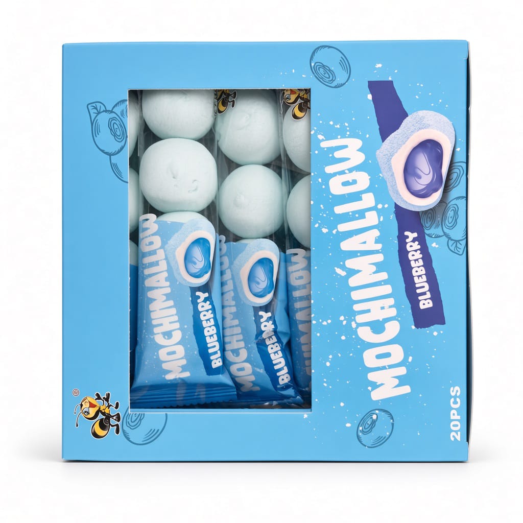 Mochimallow Soft Mochi Marshmallows – Matcha, Chocolate & Blueberry | 20pcs Box